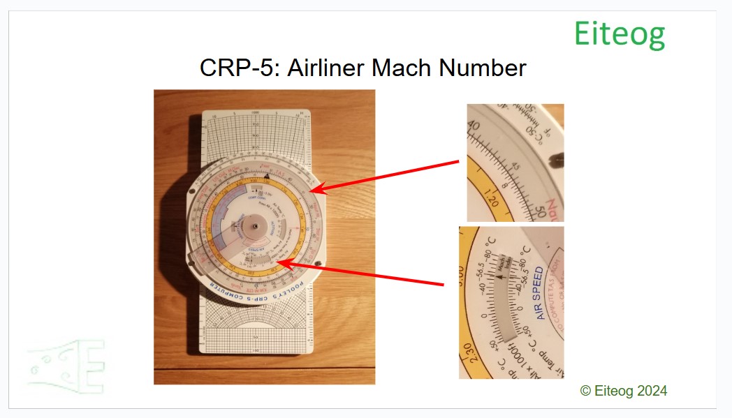 Example of using CRP-5 to find Airliner Mach No