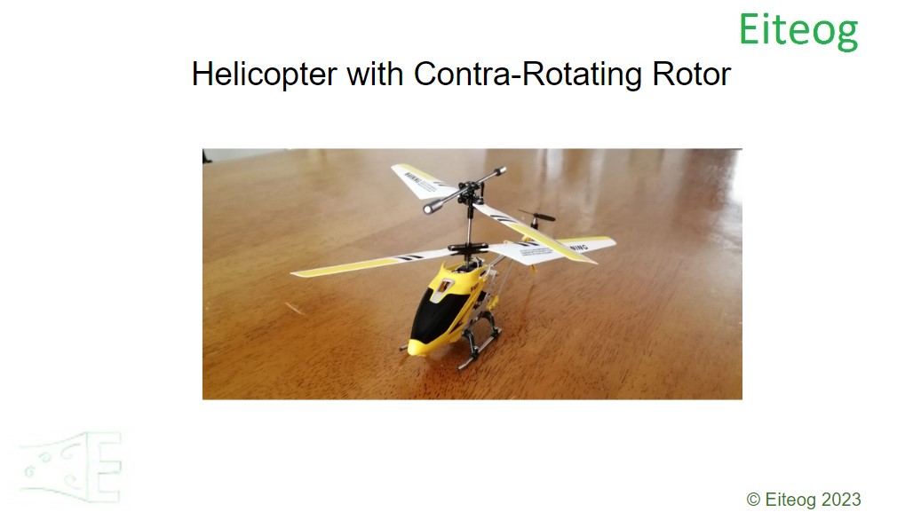 An example of RC contra-rotating rotor helicopter