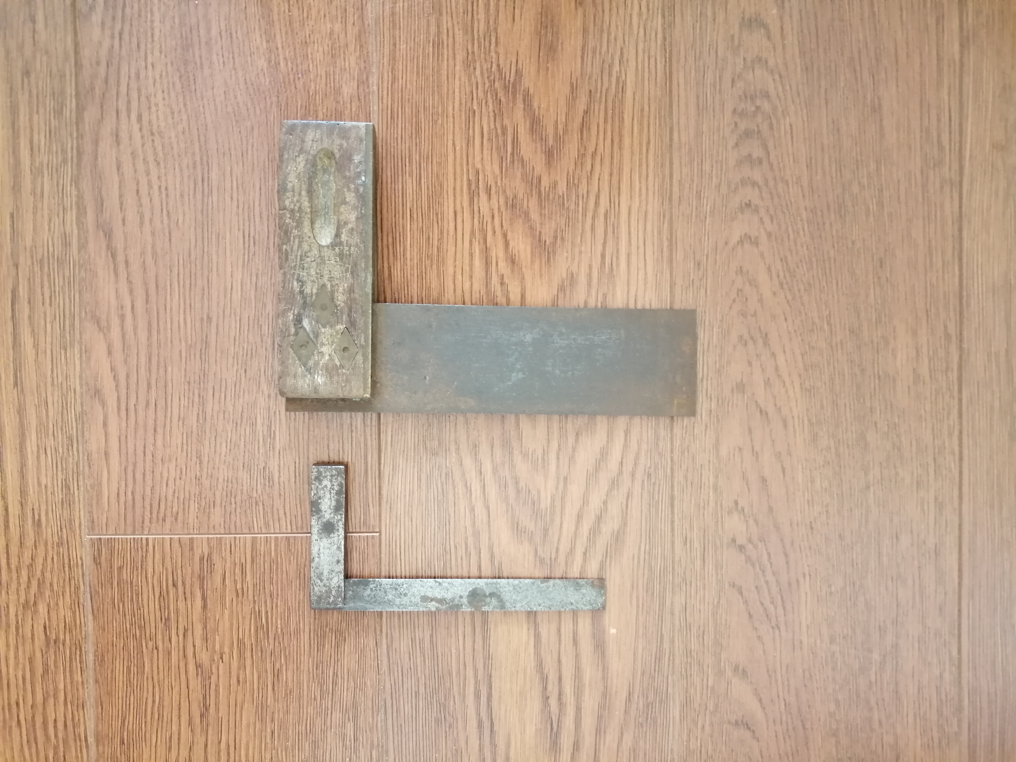 Square used to draw perpendicular lines